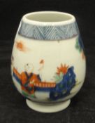 A Chinese polychrome decorated vase of egg form,