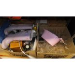 A quantity of assorted items to include a pair of ladies lilac Hunter wellies, size 4,