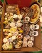 A box of various china wares to include approx.