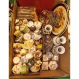 A box of various china wares to include approx.