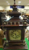 A Victorian carved giltwood and gesso cased mantle clock,