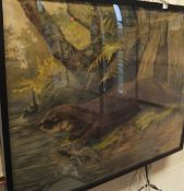 AFTER F K PILKINGTON "Otter with catch",