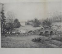 AFTER G D GILES "The Warwickshire 1906", a set of four black and white prints,
