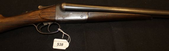 An EJ Churchill 12 bore shotgun, double barrel, side by side, box lock,