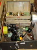 A collection of assorted fishing tackle to include a Mitchell 300 reel,