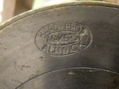 A Hardy 41/4" diameter Birmingham plate wind reel with "rod in hand" trade logo