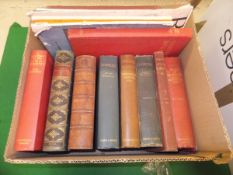 A box of sporting related books to include "The Horse - in the stable and the field" by J H WALSH,