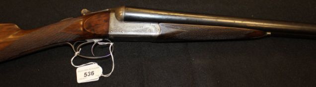 A Jonathan Rigby & Co of London 12 bore shotgun, double barrel side by side box lock ejector,