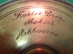 A Foster Brothers 2½" diameter ebonite brass and nickel rimmed trout fly reel