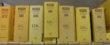 A large quantity of Wisden's "Cricketer's Almanac"