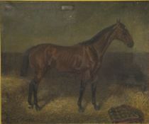 ROBERT RASELL "Hands Down Bay Colt" by Meddler-Handspun", oil on canvas,