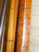 A Hardy "Matchmaker" 12ft three piece coarse rod and an Aspindale "Dalesman" three piece split cane