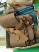 A collection of ten good quality cotton rod bags