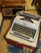 An Olympia Monica manual typewriter,