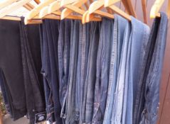 Sixteen pairs of various ladies jeans to include Rock & Republic, Victoria Beckham, Robert Cavalli,