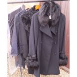 Three Burberry coats with fur style coats,