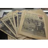 A collection of various vintage newspapers including Daily Sketch No 9177 Saturday October 1,