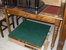 An oak writing table,
