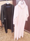 An Yves Saint Laurent Rive Gauche vintage cotton shirt dress, together with a silk kimono,