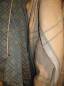 A large single and two pairs of Zoffany cotton interlined curtains,