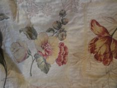 A pair of cotton lined curtains,