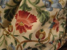 A pair of Zoffany cotton interlined curtains,