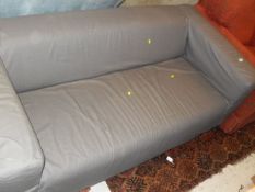 IKEA grey upholstered two seat sofa