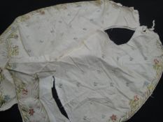An unfinished 18th Century gentleman's waistcoat with embroidered decoration CONDITION