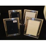A pair of modern silver photograph frames with beaded edge (by Carrs of Sheffield Ltd, Sheffield,