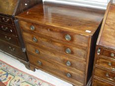 A 19th Century mahogany square front chest,