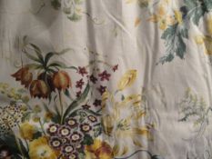 Two pairs of Colefax and Fowler "Alicia" glazed cotton interlined curtains,