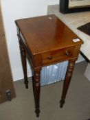 A Victorian mahogany work table of small proportions,