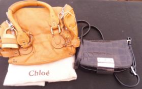 A brown Chloe leather handbag,