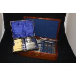 A box of electroplated cutlery of varrious patterns to include Kings