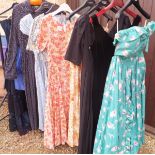 A collection of ten vintage dresses to include Laura Ashley,
