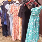 A collection of ten vintage dresses to include Laura Ashley,