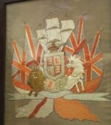 A British Royal heraldic crest needlework study