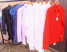 A collection of 21 various ladies shirts/tops by Burberry, Anne Fontaine, Valentino, Escarda,
