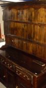 An oak dresser in the 18th Century manner,