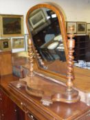 A Victorian mahogany dressing mirror,