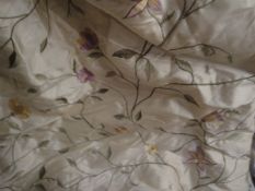 A pair of Marvik silk interlined curtains,
