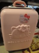 A pink Hello Kitty suitcase CONDITION REPORTS Some minor scratches and scuffs,