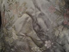 Three pairs, together with a single vintage curtain with cotton interlining,