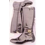 A pair of Jimmy Choo "Joy" patent leather boots, with box,