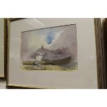 DAVID BELLAMY "The Harbour", watercolour, signed lower right,