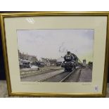 AFTER FREDERICK LEA "The Bristolian passing Swindon Works", colour print,