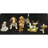 A Beswick figure "CH Wendover Billy", a Royal Doulton figurine "Mary had a little lamb" (HN2048),