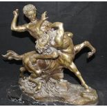 AFTER ANTOINE LOUIS BARYE (1796 - 1875) "Theseus combatting the Centaur Bianos",