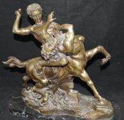AFTER ANTOINE LOUIS BARYE (1796 - 1875) "Theseus combatting the Centaur Bianos",