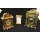 A green chinoiserie cased mantle clock by Buren of Switzerland,